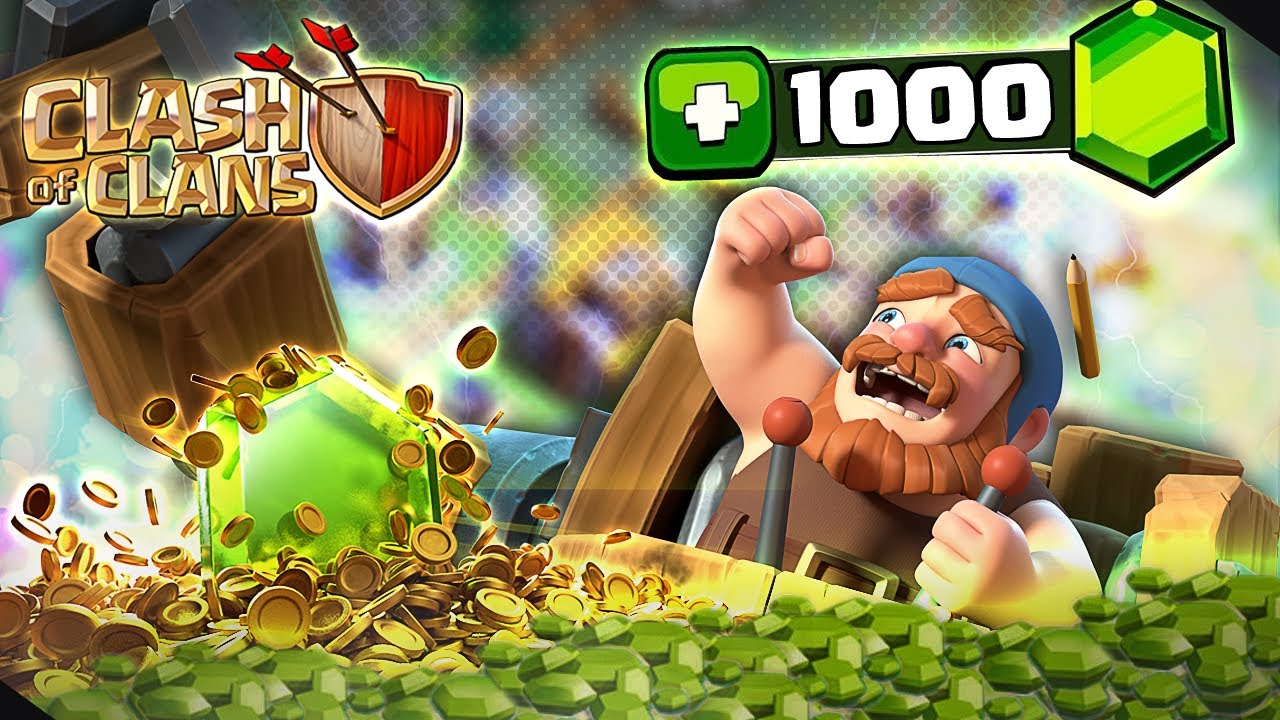 1000 GEMAS GRATIS NA BASE DO CONSTRUTOR!