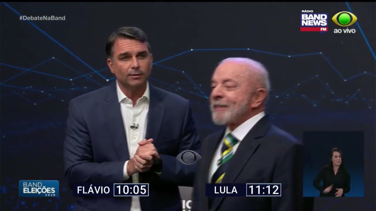 Confira a integra do 1&deg; confronto direto entre Lula e Fl&aacute;vio Bolsonaro no Debate da Band