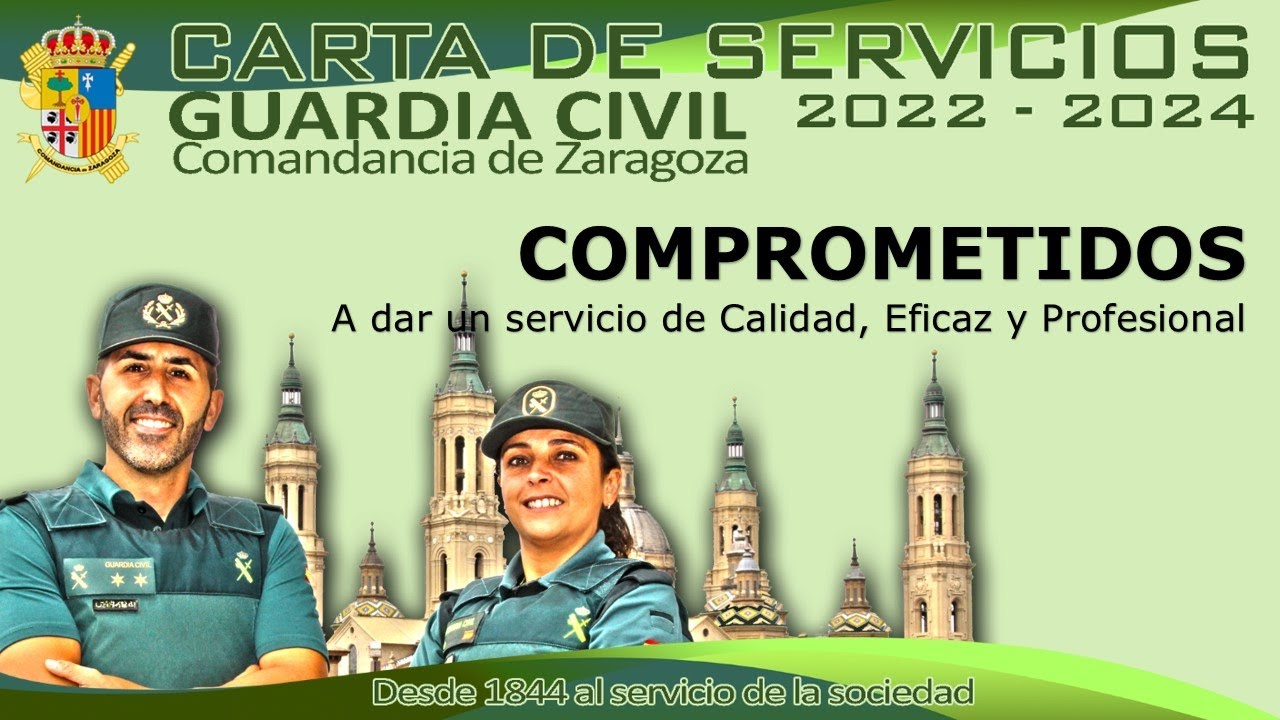 CARTA DE SERVICIOS DE LA COMANDANCIA DE LA GUARDIA CIVIL DE ZARAGOZA.  2022-2024