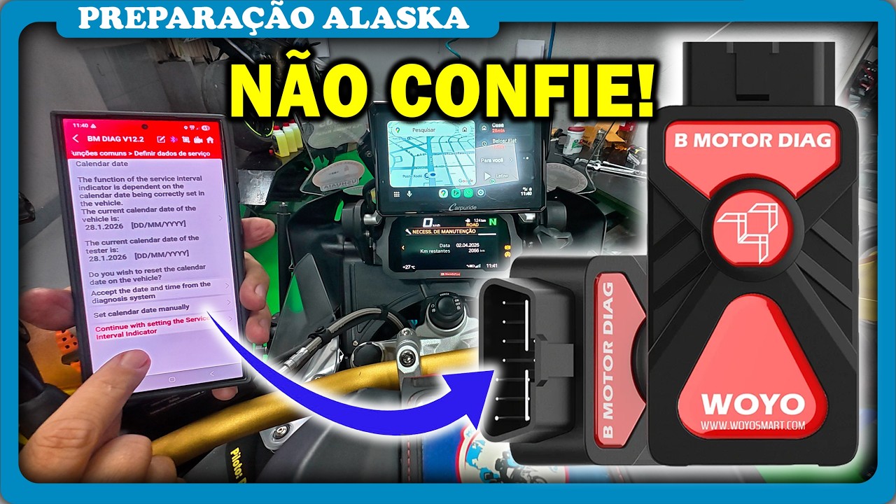 Preparando a Moto para o Alaska | Manutenção Real, Sem Frescura | + Novo Scanner WOYO