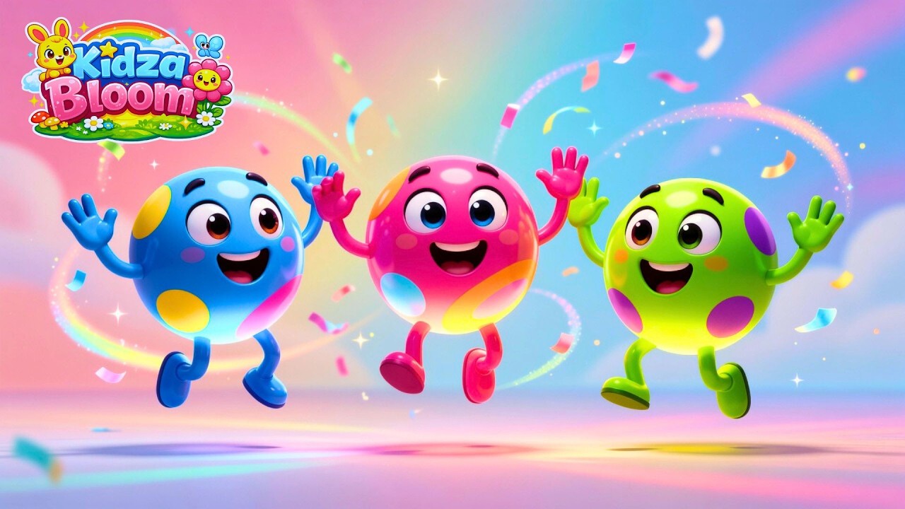 Dancing colorful ball for kids | Kids playful song #kidzabloom #kidsvideo #kidssongs #kidslearning