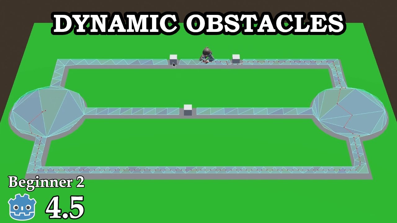 Navigation with dynamic obstacles - Learn Godot 4 3D - no talking