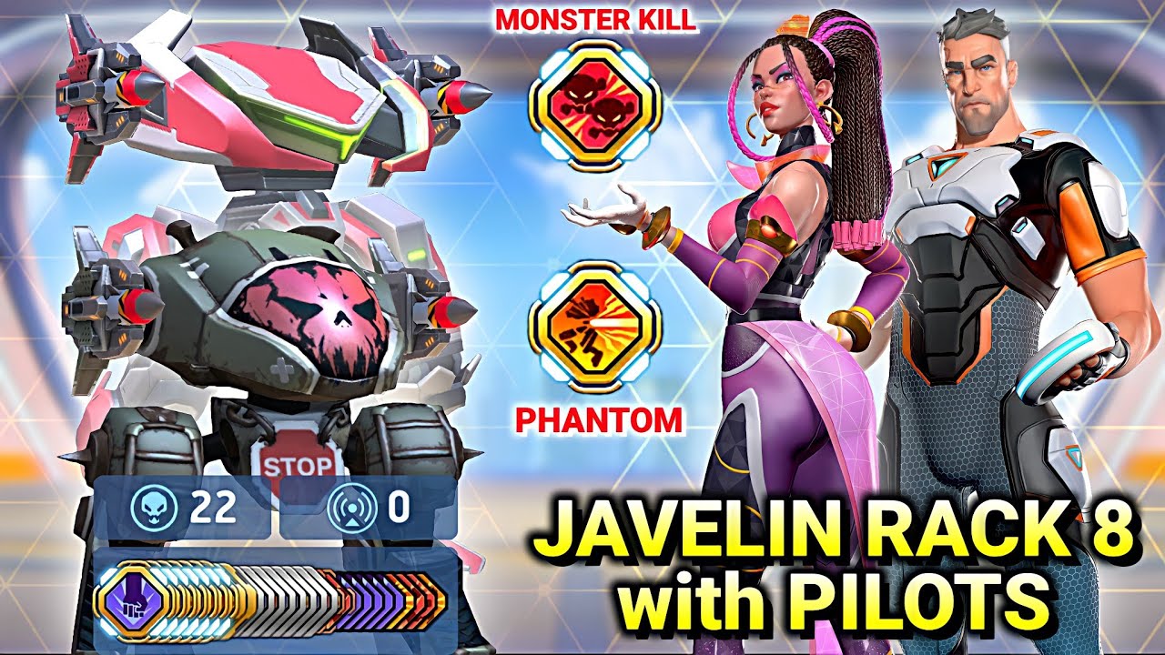 Pilot + Javelin Rack 8 with Stalker - Lancer | Phantom - Mech Arena