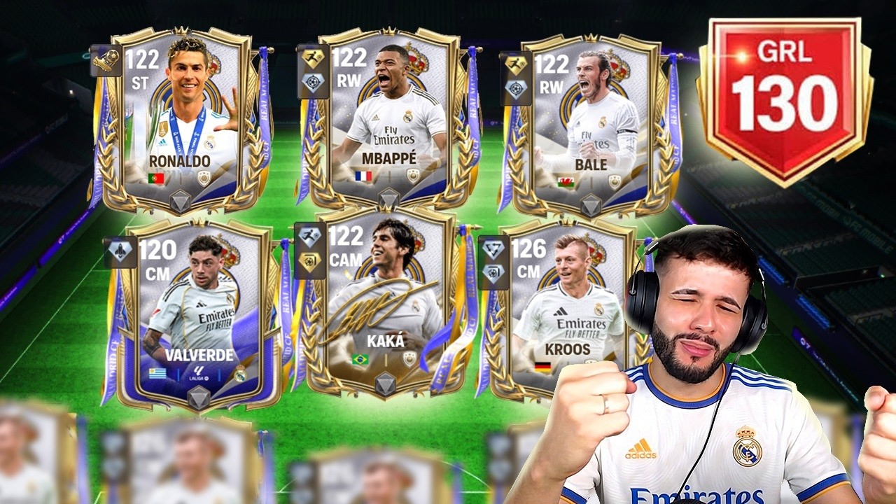 MONTEI O REAL MADRID DE TODOS OS TEMPOS NO FC MOBILE COM GERAL M&Aacute;XIMO! 🤩🏆