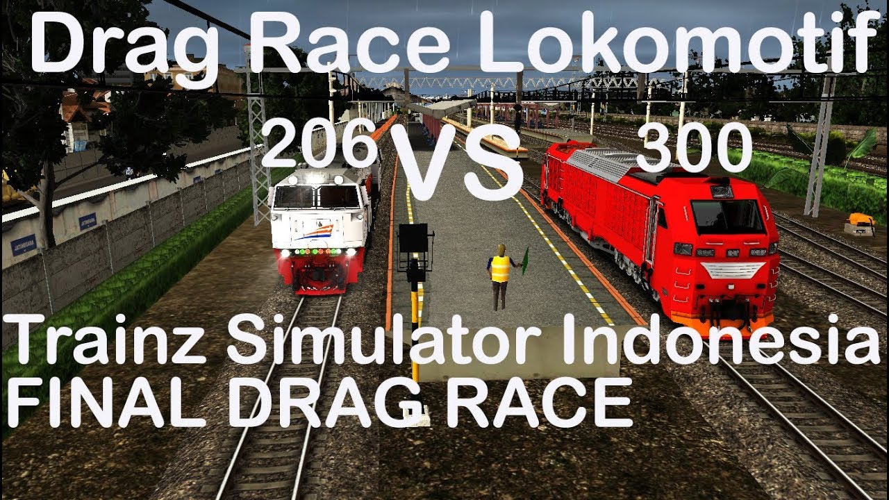 Drag Race Lokomotif CC 206 Vs CC 300 | Trainz Simulator Indonesia