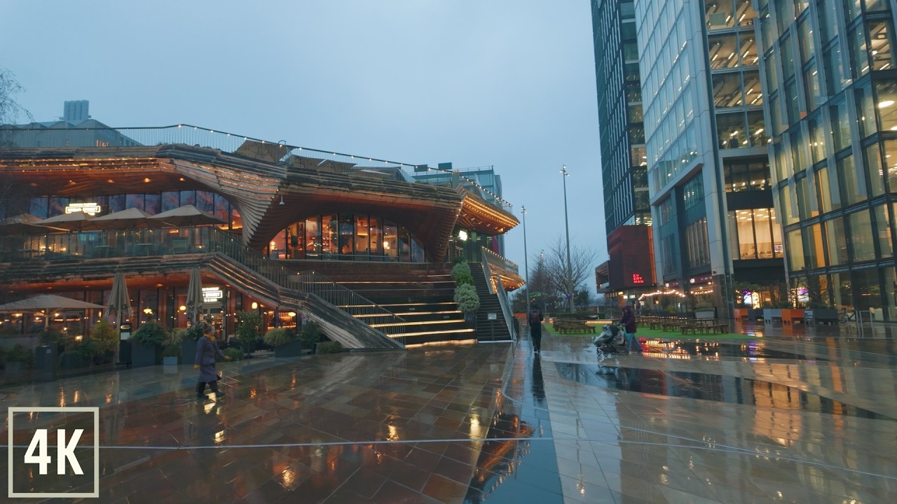 ☔️ Rainy London Walk | Stratford to Homerton at Sunset 4K