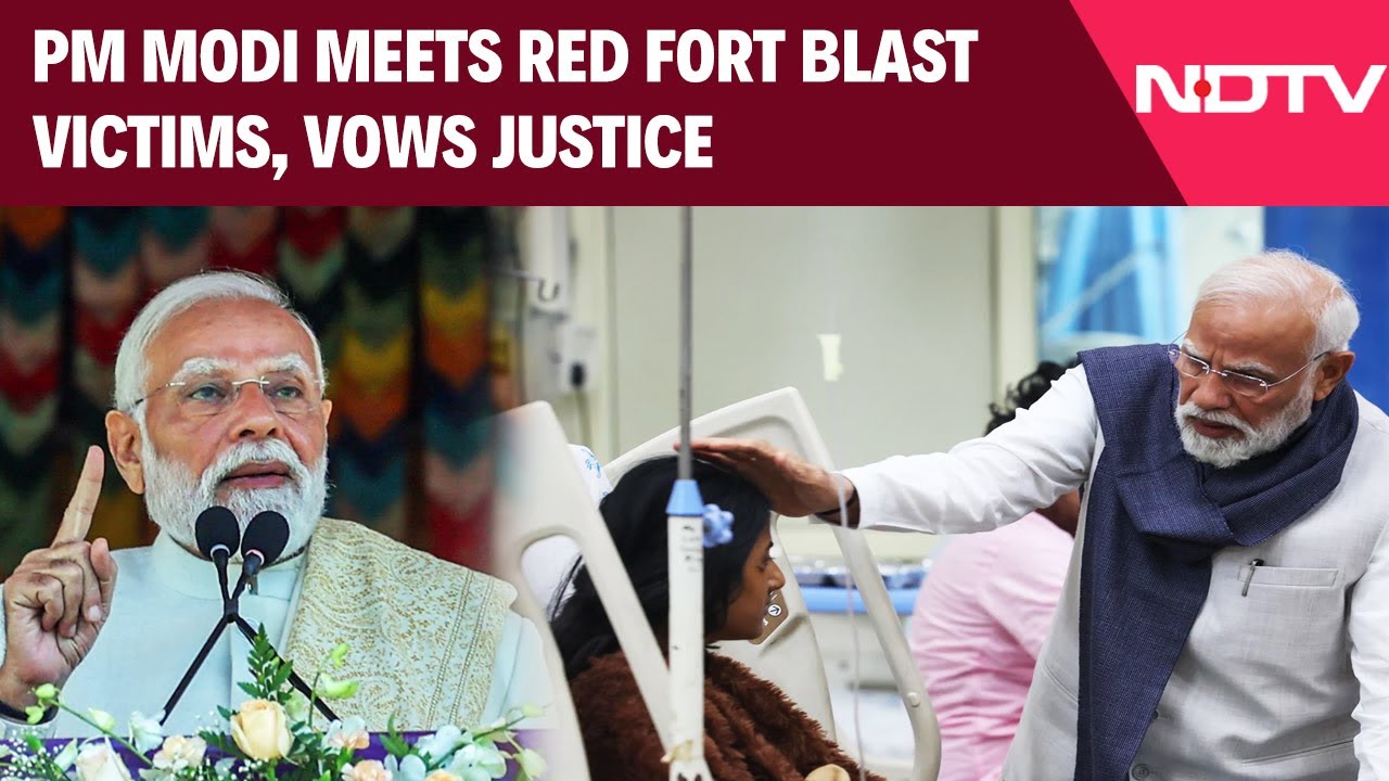 Delhi Blast | PM Modi Meets Red Fort Blast Victims, Vows Action Against Conspirators