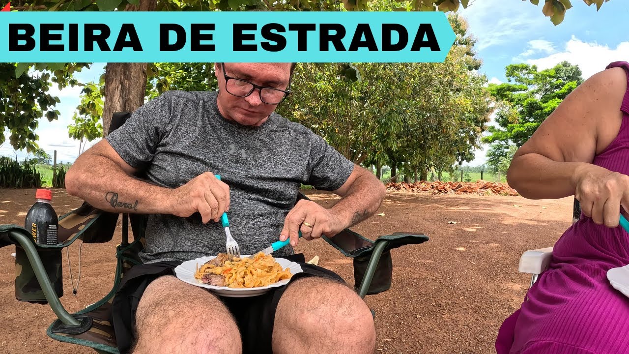 Almoçando na beira da estrada