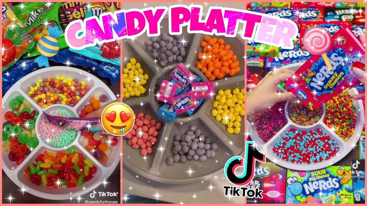 🍬 CANDY PLATTER ASMR 🍭 #FOOD Platter ft. Sweets, Candies, & Chocolates | Tiktok Compilation finds.