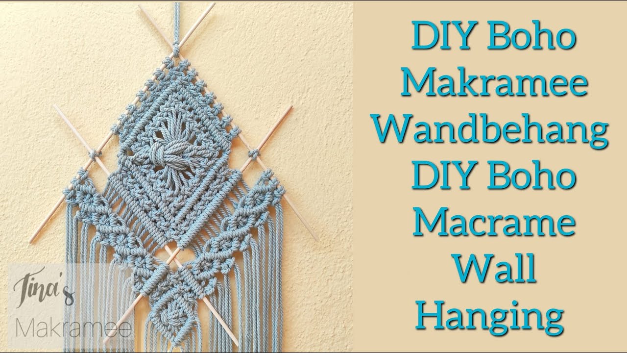 DIY Boho Makramee Wandbehang / DIY Macrame Boho Wall Hanging