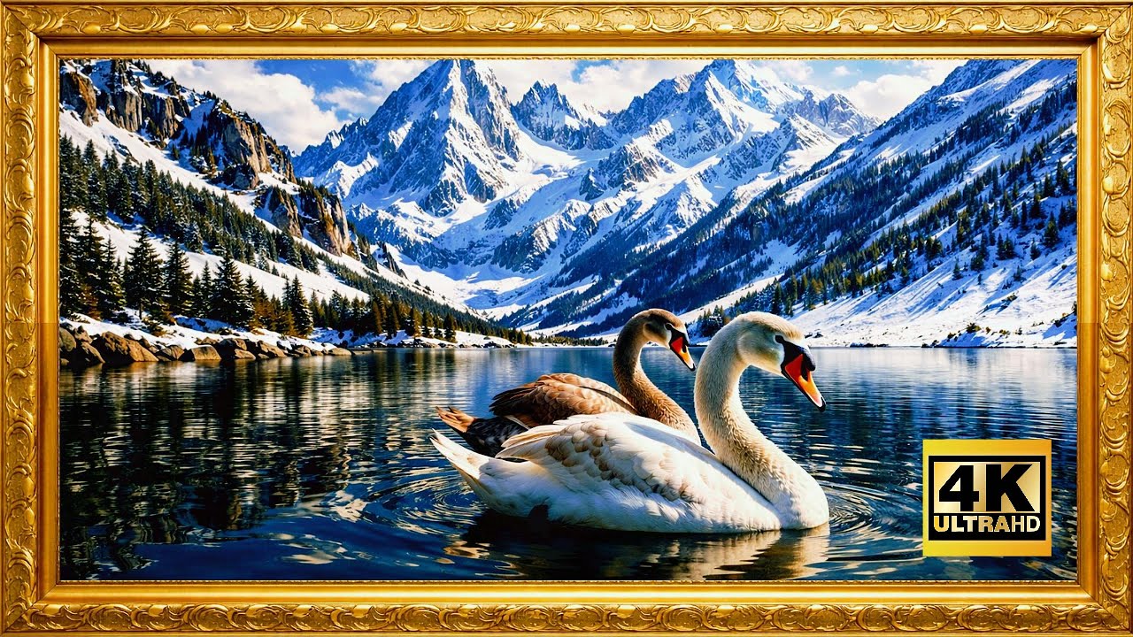 Swan Lake | Turn Your Screen into a Luxury Art Frame | Screensaver | Meditation • Calm  • Serenity