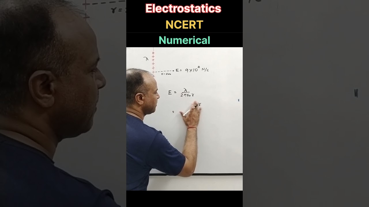 Linear charge density //  Electrostatics NCERT numerical // Physics class 12