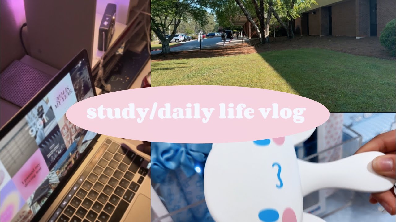 study/daily life vlog| cram  studying 📚| desk makeover 🖥️| shopping 🛍️| etc