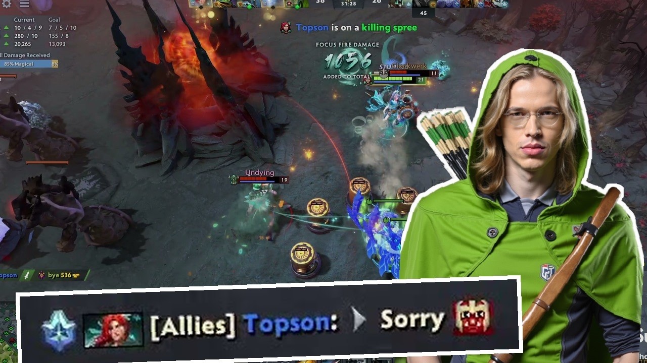 When Topson Plays Windranger Safe Lane.