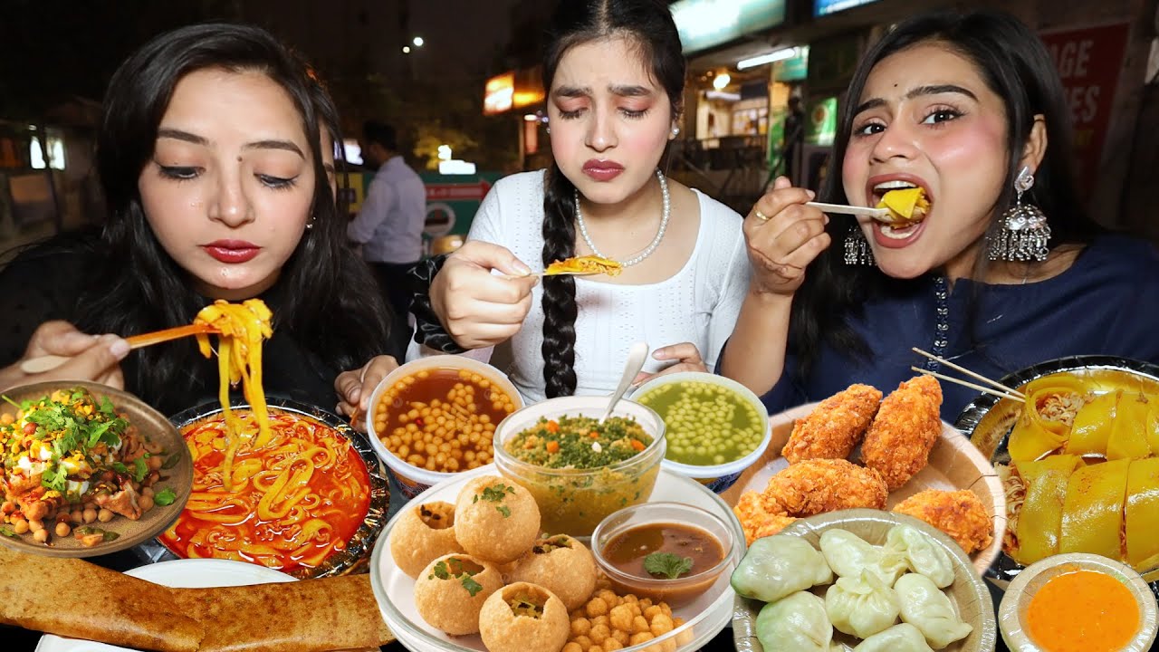 60 Seconds Ghaziabad Street Food Challenge | Golgappa, Momos, Spicy Laphing🔥, Dosa, Samosa etc.