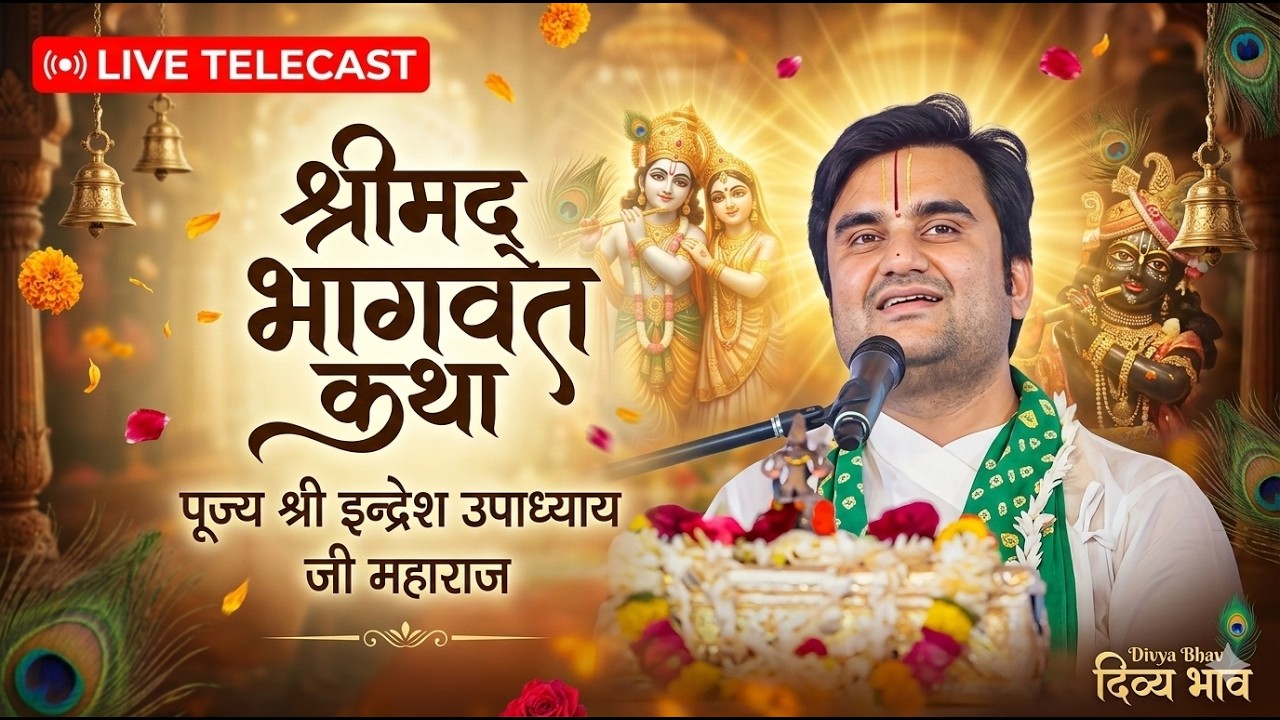 🔴 LIVE कथा चल रही है | श्रीमद् भागवत कथा | पूज्य इन्द्रेश उपाध्याय जी महाराज
