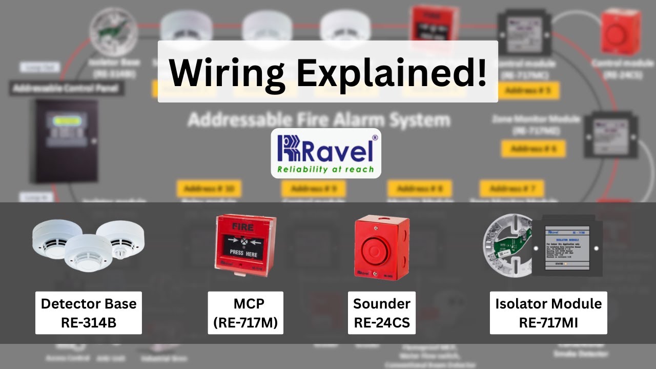 Ravel Addressable Fire Alarm Wiring | Detector, MCP, Sounder, Isolator Explained!