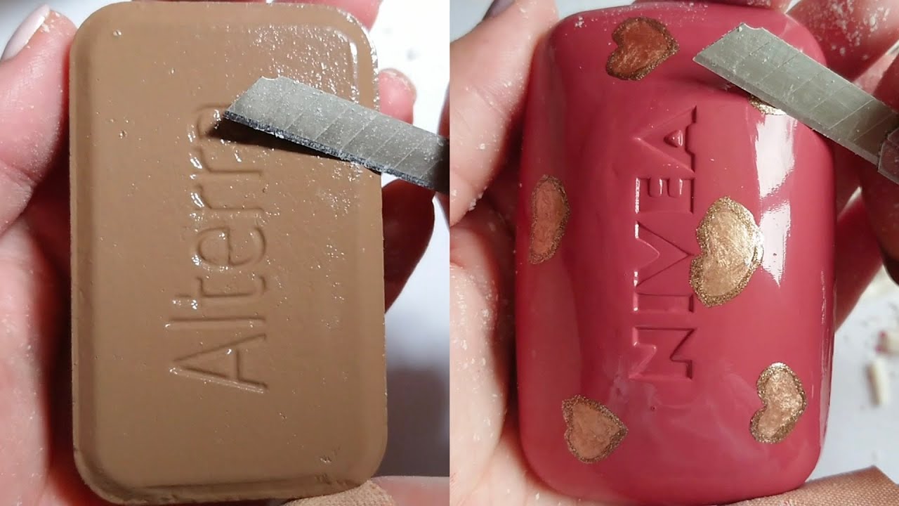 Soap Carving ASMR Relaxing Sounds no talking Satisfying ASMR Video #soapcutting #soapcarving #acmp