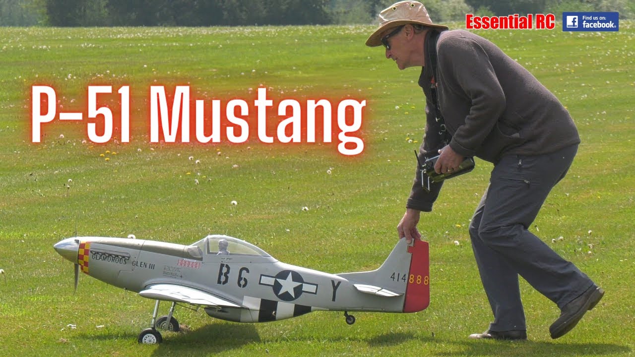 YT / ESM P-51 Mustang with Laser 160 inline twin engine | HARD LANDING !