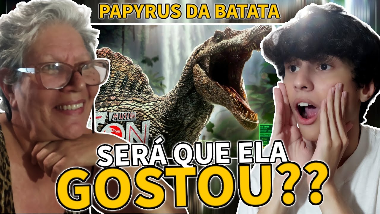 MINHA VÓ REAGINDO A: Papyrus Da Batata - Predador Perfeito | Espinossauro (Jurassic Park 3)