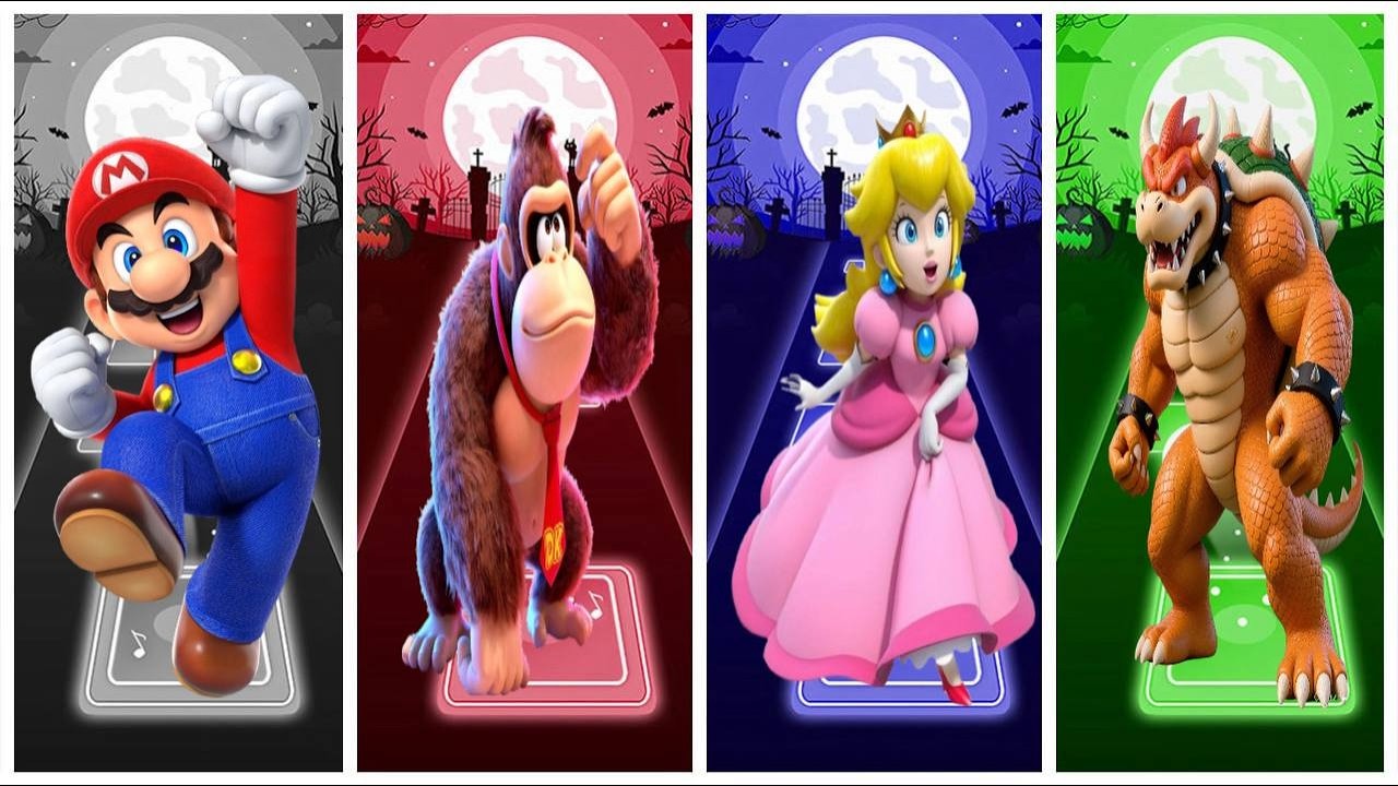 Mario vs Donkey Kong vs Peach vs Bowser  Ultimate Battle Royale – Who Wins! 🔥👑