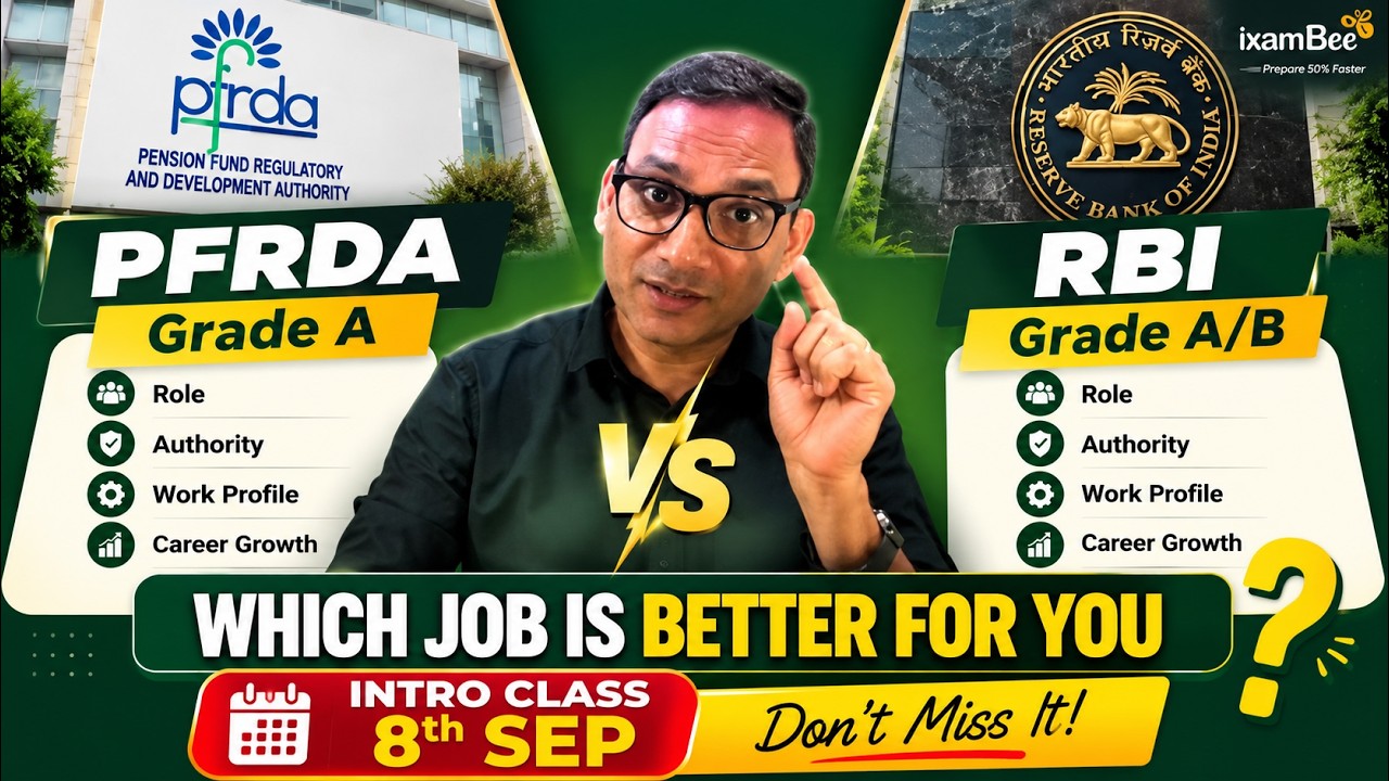 PFRDA Grade A vs RBI Grade A/B 🔥 Which Regulatory Job is Better for You? Comparison by Ex AGM RBI