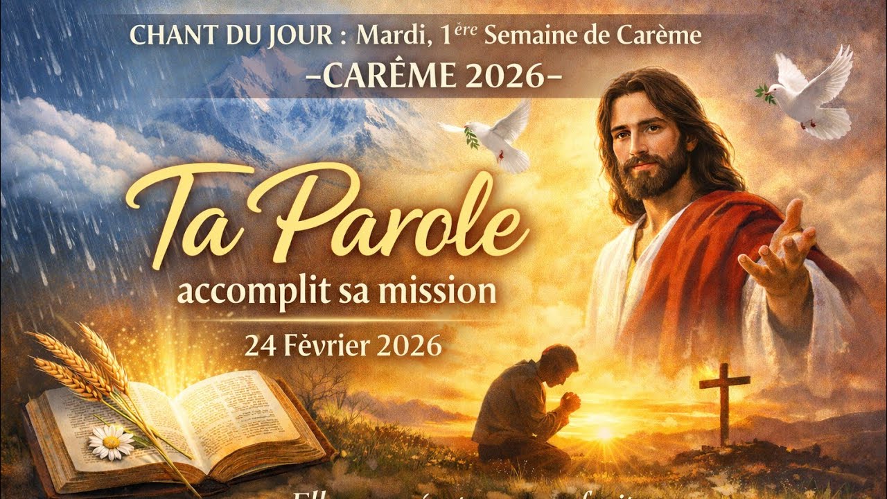 CHANT DU JOUR – Mardi 1ère Semaine de Carême | 24 Février 2026