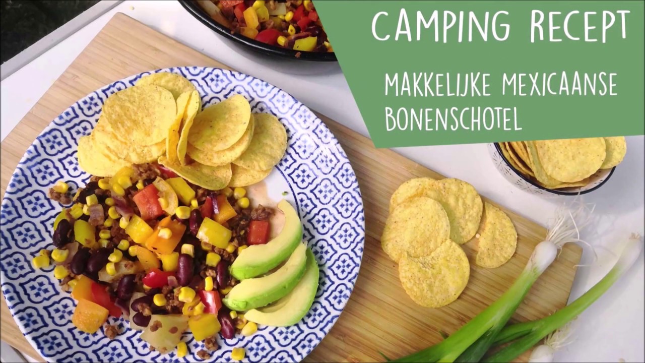 Camping recept: Makkelijke mexicaanse bonenschotel met avocado