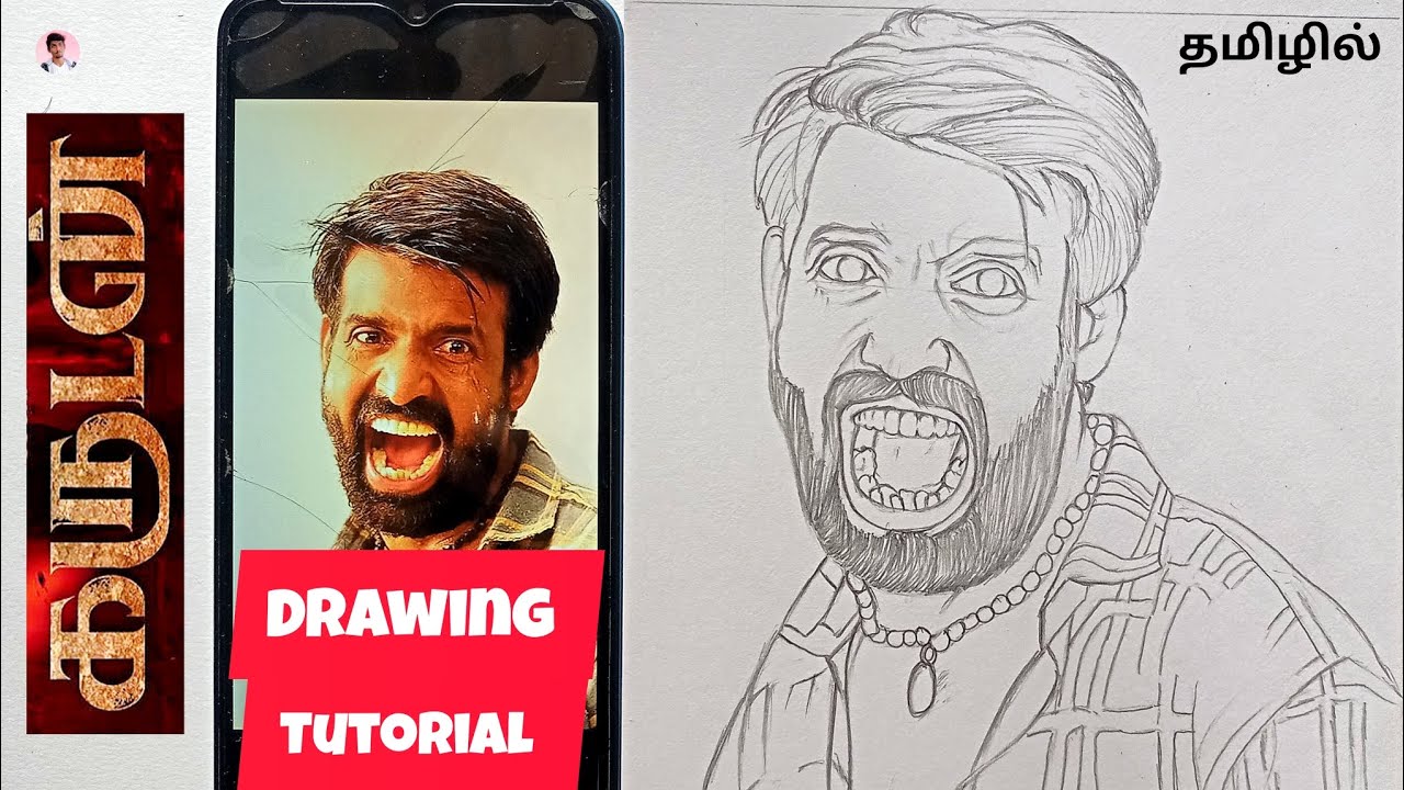 கருடன் சூரி அண்ணா drawing tutorial in tamil |#garudan #drawingtutorial