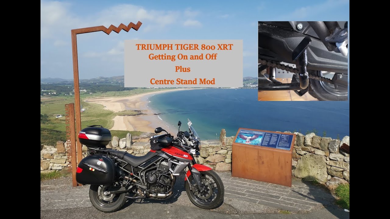 Triumph Tiger XRT Centrestand Mod to make it easy PLUS Getting On and Off a tall bike easily