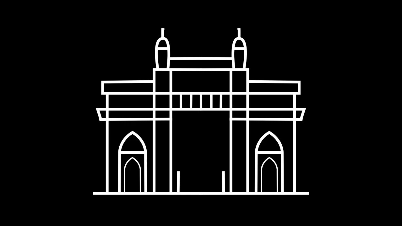 Gate way of India II Vector animation for free to use II gate way of india after effects free video