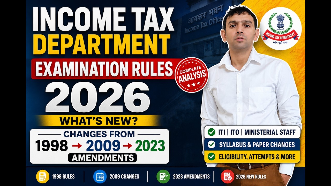 Income Tax Department Examination Rules 2026 | Complete Analysis | Changes from 1998, 2009 & 2023