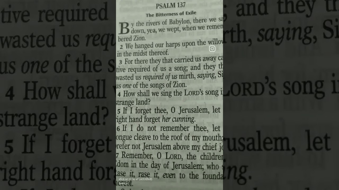 THE BITTERNESS OF EXILE PSALMS 137:1-9 #inspiration