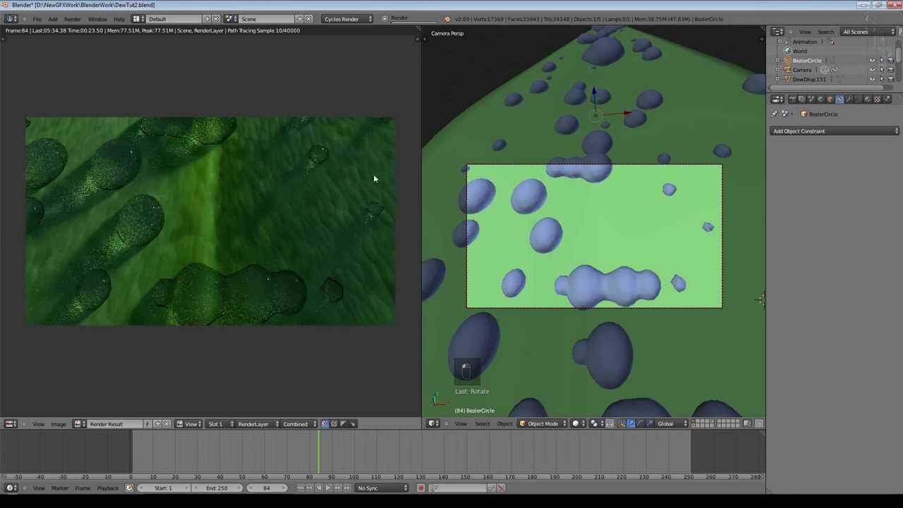 Blender 2.69 Tutorial - Metaballs as Dew Drops