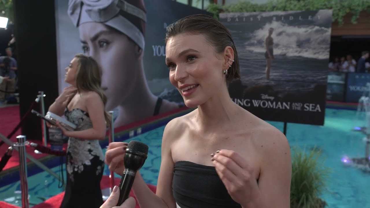 Young Woman And The Sea: Tilda Cobham-Hervey Red Carpet interview | ScreenSlam