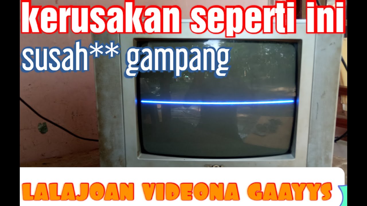tv tcl hanya garis horizontal