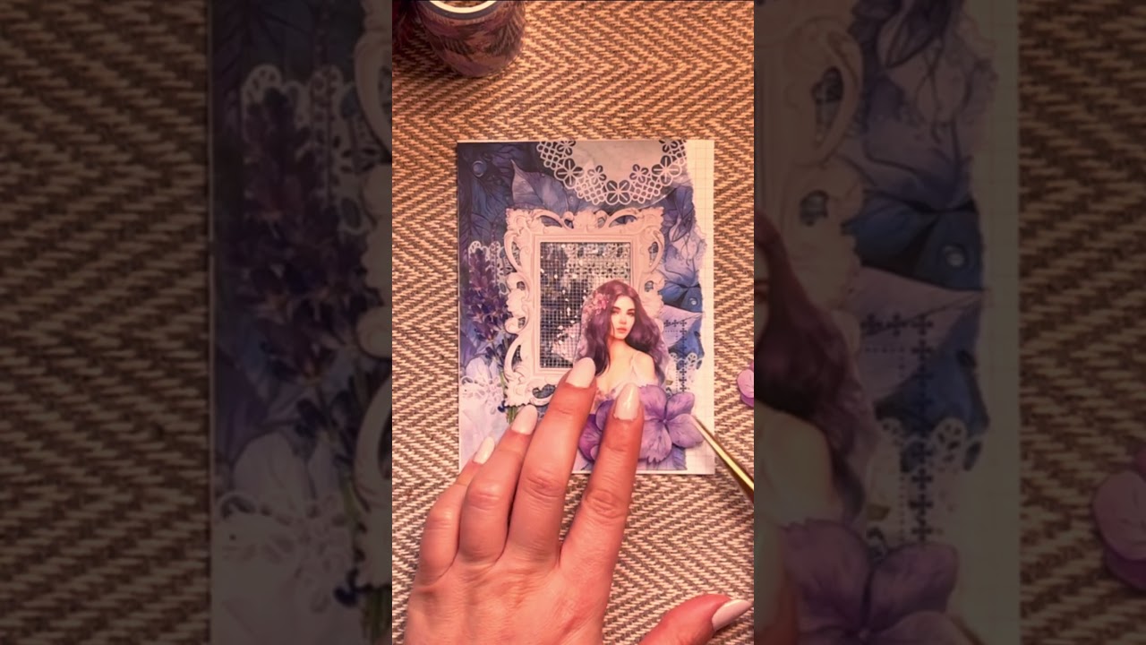 ASMR Scrapbooking 💜#papertherapy #scrapbooking #relaxing #asmr #vintagejournal #collage #journaling