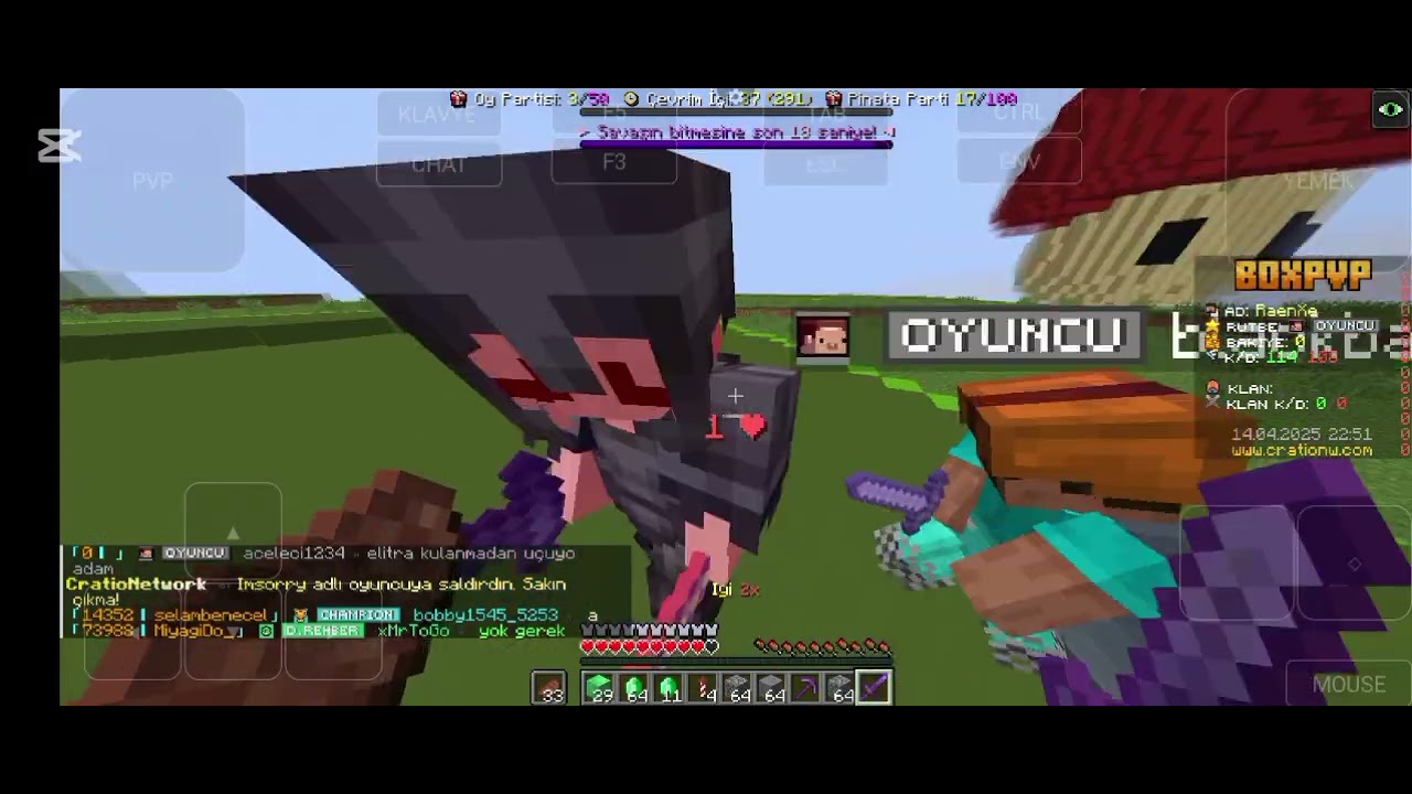 Dumpss MİNECRAFT MOBİL OLMAMA RAĞMEN KESEMİYOLAR JSJSJS #crationw (denk yok)