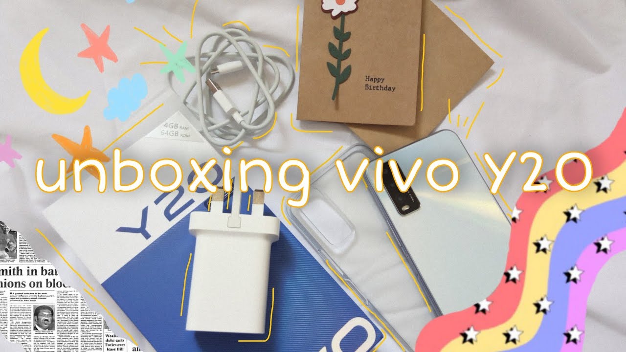 minimalist 🤍 aesthetic 🕊️ android phone unboxing ✨ (vivo y20) 2021
