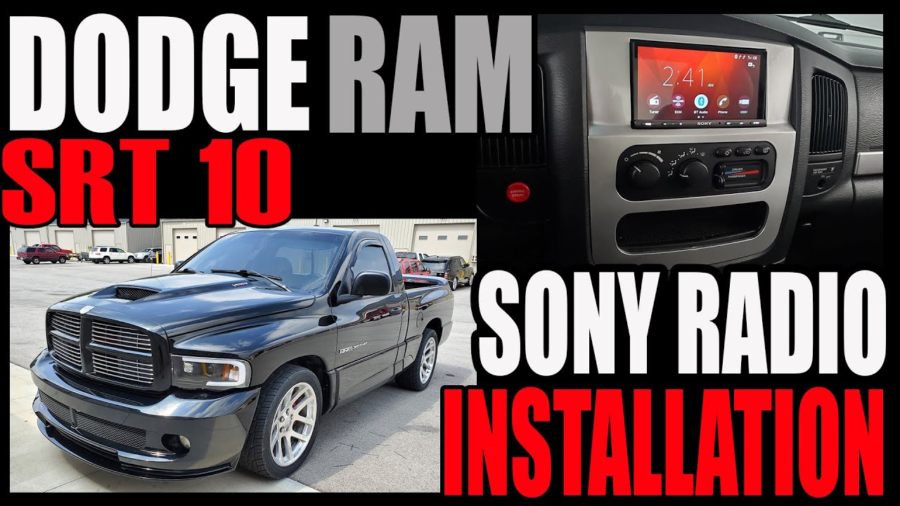 DODGE RAM SRT 10 - SONY RADIO DOUBLE DIN INSTALL WITH INFINITY AMP BYPASS - SONY XAVAX5000