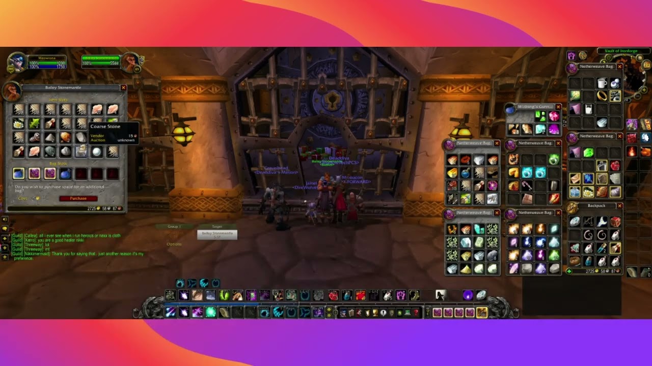 WoW Classic Meowrana lvl 33 Ironforge Exodar