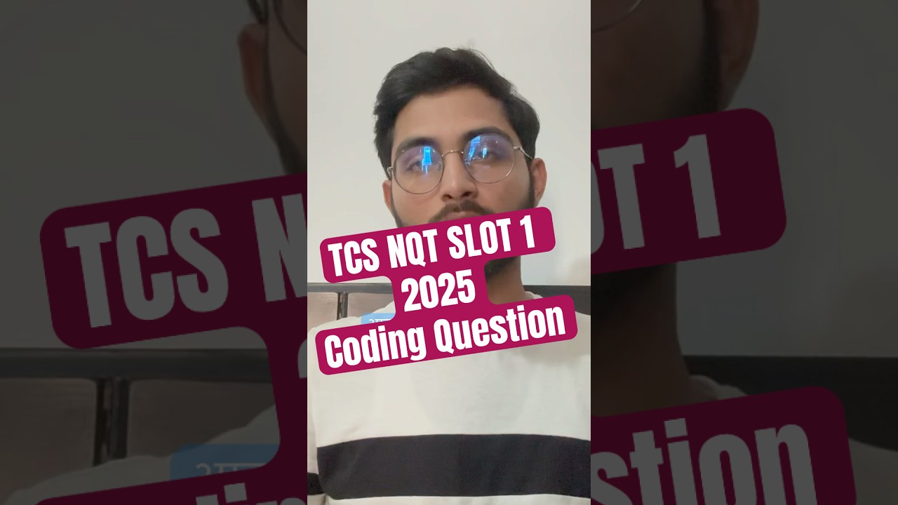 TCS NQT slot 1 2025 coding question | Kesri talks