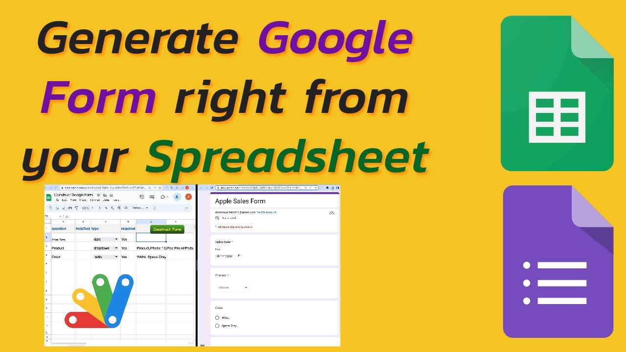 Generate Google Form from your Spreadsheet  #appsscript