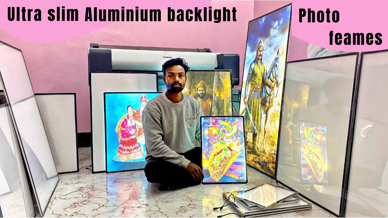 👉Ultraslim aluminium backlit photo frame 🖼️