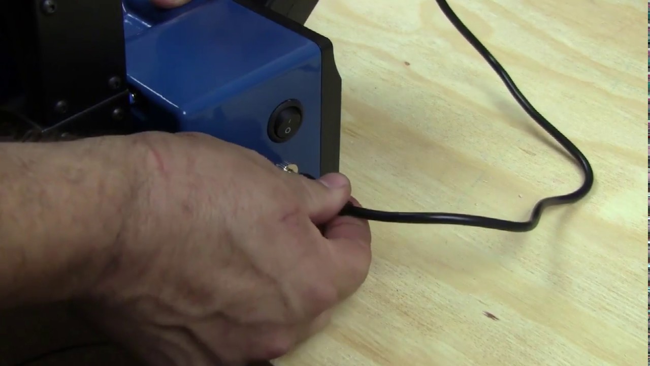 Select Power Adapter & Turn On Chainsaw Sharpener (2/13)