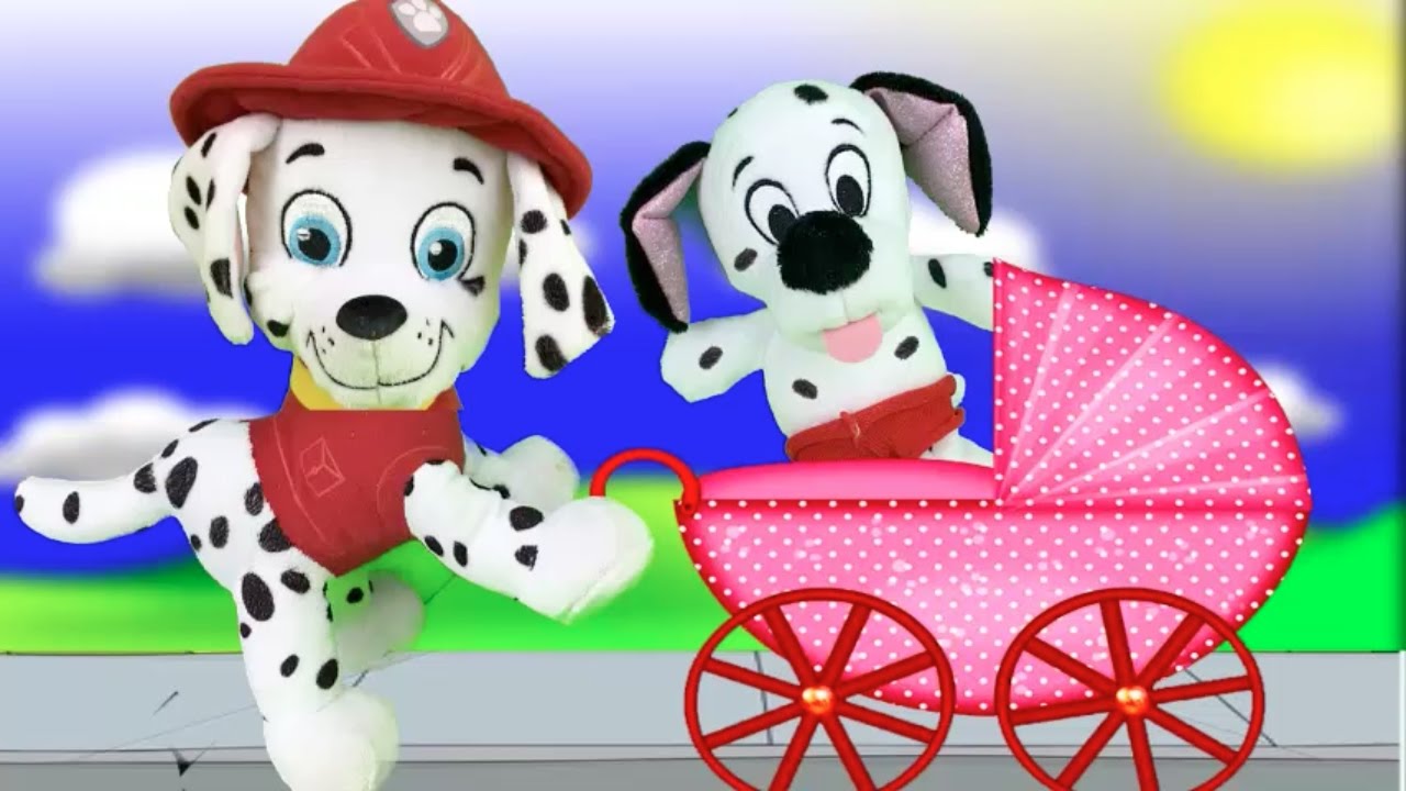 Patrulla canina juguetes en español: Marshall el bombero de paw patrol y el nuevo cachorro