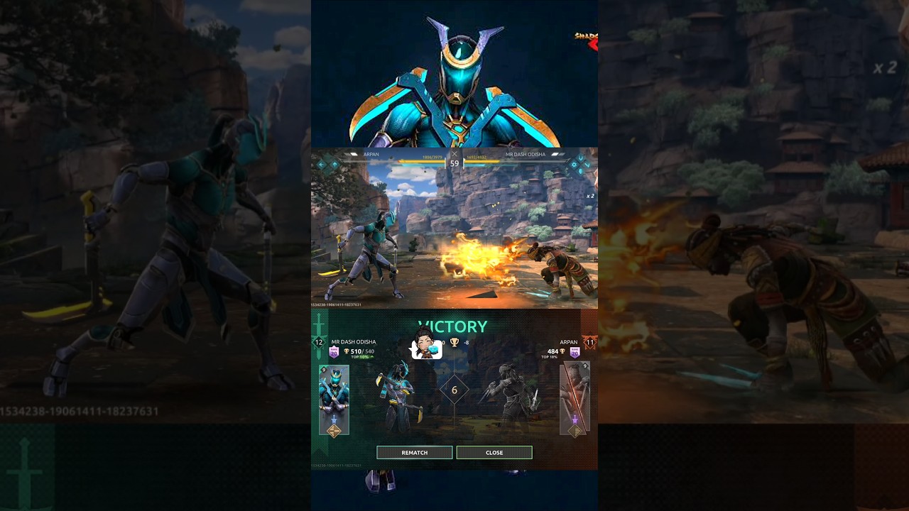 Fireguard 14Hp Comeback 🤯🔥 - FG Vs Midnight🗿- Shadow fight 4 Arena #shadowfight4 #shorts #sf4