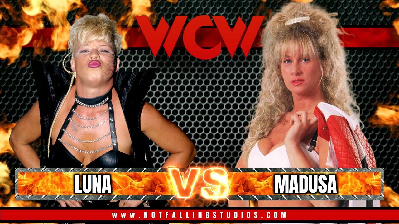 Luna Vachon VS Madusa #madusa #womenswrestling #luna #femalewrestler #wcw #wwf #wwe