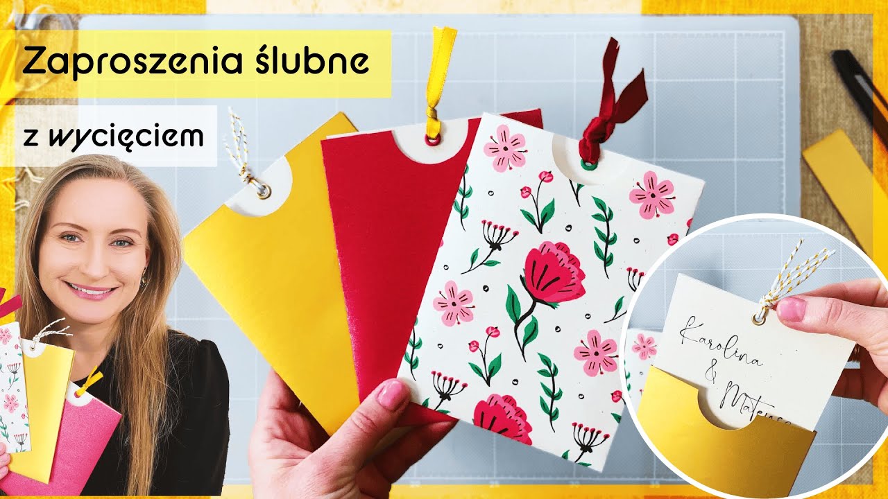Jak zrobić zaproszenia ślubne DIY? 🌺 Z kopertą i wycięciem – Najpiękniejsze!