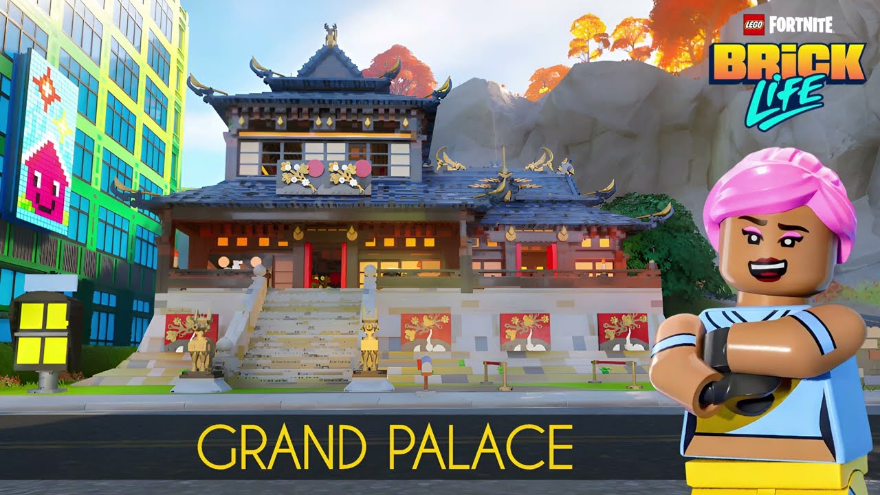 GRAND PALACE - Asian Restaurant - House Tour in Lego Fortnite Brick Life